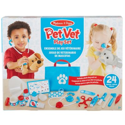 Set de joaca, Melissa & Doug, La veterinar, 24 piese, 6074883