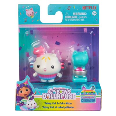 Set figurina si accesoriu, Gabbys Dollhouse, Cakey Cat si Cake Mixer, 20149925