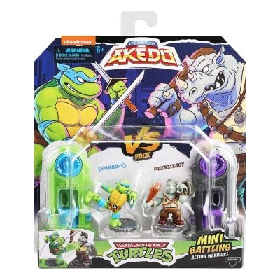 N01015241_004w 630996152416 Set 2 figurine Testoasele Ninja, Akedo, Leonardo Vs Rocksteady, S1
