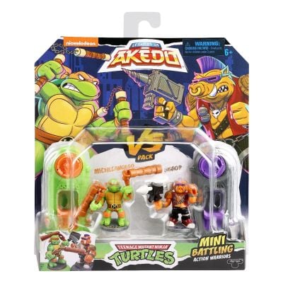 N01015241_002w 630996152416 Set 2 figurine Testoasele Ninja, Akedo, Michelangelo Vs Bebop, S1