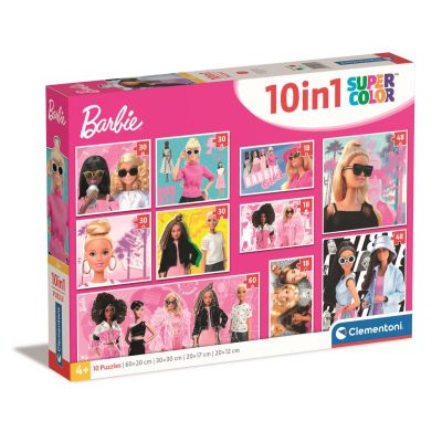 N01020282_001w 8005125202829 Puzzle 10 in 1 Clementoni, Barbie