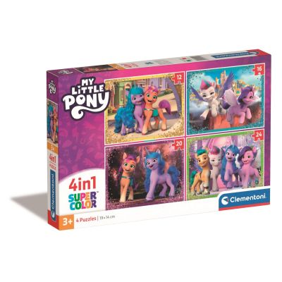 N01021519_001w 8005125215195 Puzzle Clementoni, 4 in 1, My Little Pony, 12 16 20 24 piese