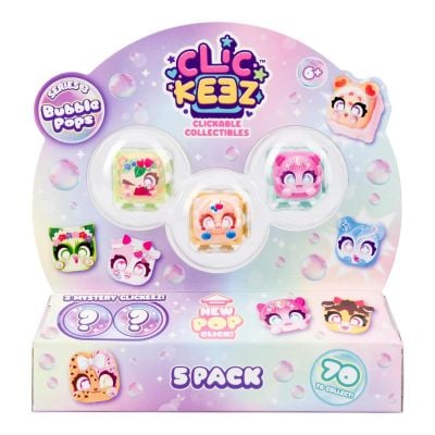 Set de joaca cu taste decorative, Clickeez, Bubble Pops, S3, 5 piese