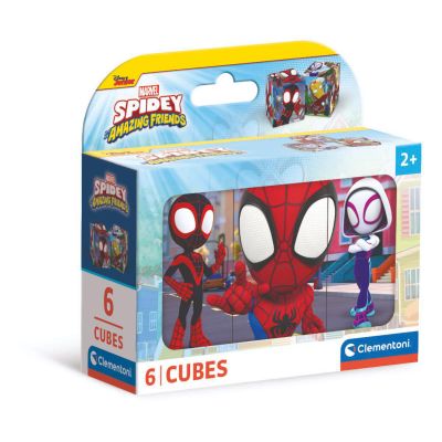 N01040661_001w 8005125406616 Puzzle Clementoni, Spidey si Prietenii sai Fantastici, 6 cuburi