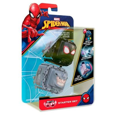N01070232_002w 8411936002372 Set 2 figurine de lupta Battle Cubes Spiderman, Miles vs Rhino