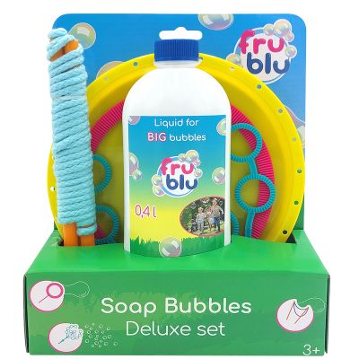 Set de facut baloane de sapun si solutie, Fru Blu, Deluxe, 400 ml