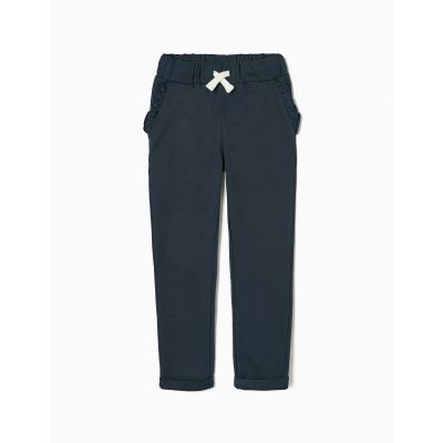 31047185006 5607389810012 Pantaloni sport drepti cu talie elastica, Zippy, Bluemarin