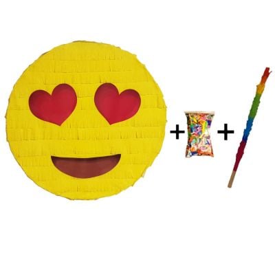 Pinata cu bat si confetti Emoji Inimioare, PinaStar