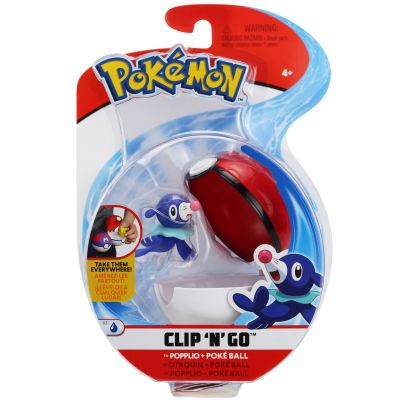 POKE95060_002w 889933950640 Figurina in bila Clip N Go Pokemon S2 - Popplio, Poke Ball (95064)