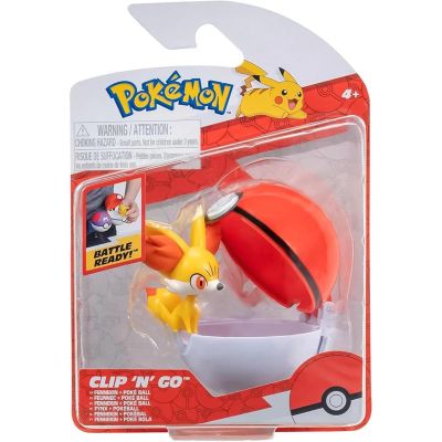 Figurina in bila Clip N Go Pokemon S2, Fennekin si Poke Ball