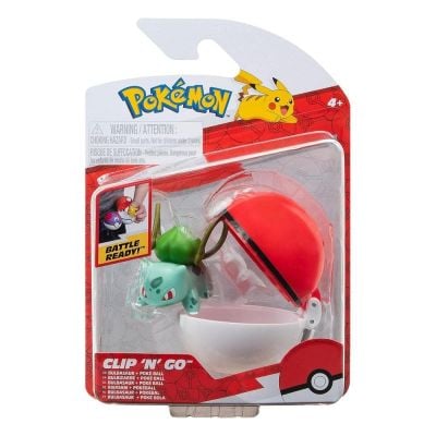 Figurina in bila Clip N Go Pokemon S2, Bulbasaur si Poke Ball