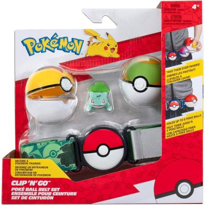 POKE95280_015w 191726709886 Set curea cu figurina, Pokemon S2, Clip N Go, Poke Ball, Bulbasaur, PKW3646