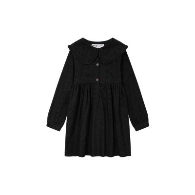 CONGO5 5059030905965 Rochie cu maneci lungi si guler lat, Minoti, negru
