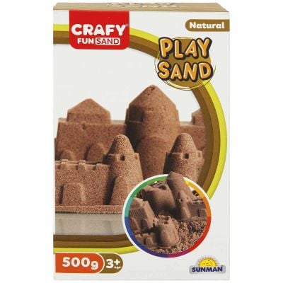 83%Nisip kinetic, Crafy, Play Sand, 500g, Natural