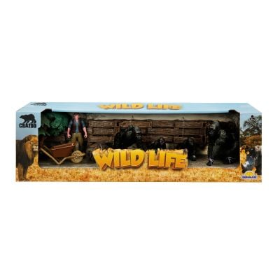 Set de joaca cu animale din jungla, Crazoo, Gorila