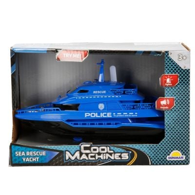 Vehicul de interventie pe mare cu lumini si sunete, Maxx Wheels, Albastru