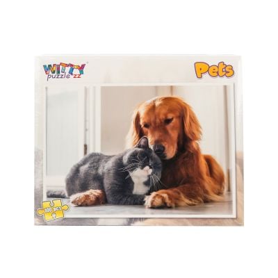 S00003517_001w 8680863035177 Puzzle Witty Puzzlezz, 100 piese, Pisica si cainele