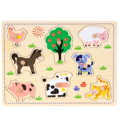S00004213_001w 8680863042137 Puzzle din lemn, Woody, Animale domestice, 8 piese