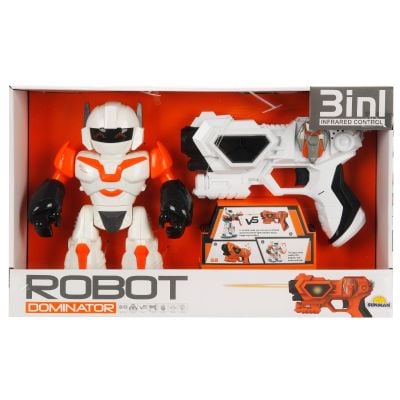 Robot interactiv 3 in 1 cu pistol, Sunman, Dominator