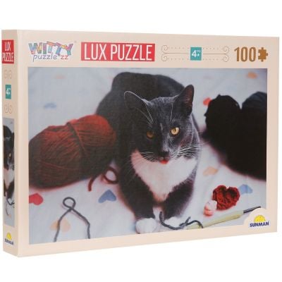 Puzzle Luxury, Witty Puzzlezz, Pisica gri, 100 piese