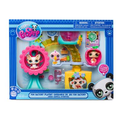Set de joaca cu 2 animalute, Littlest Pet Shop, Carusel