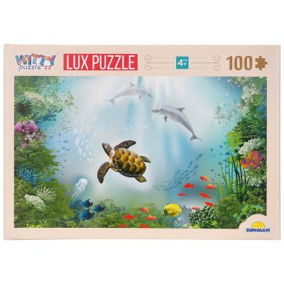 S00005197_001w 8680863051979 Puzzle Luxury, Witty Puzzlezz, Broaste testoase si delfini, 100 piese