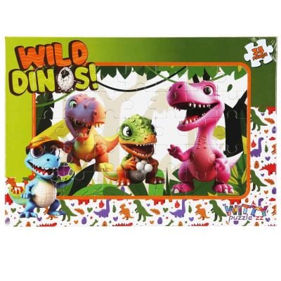 S00005400_001w 8680863054000 Puzzle Witty Puzzlezz, Dinozaurul roz si prietenii sai, 35 piese