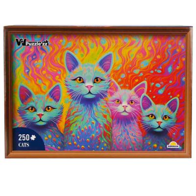 Puzzle Witty Puzzlezz, Pisici colorate, 250 piese