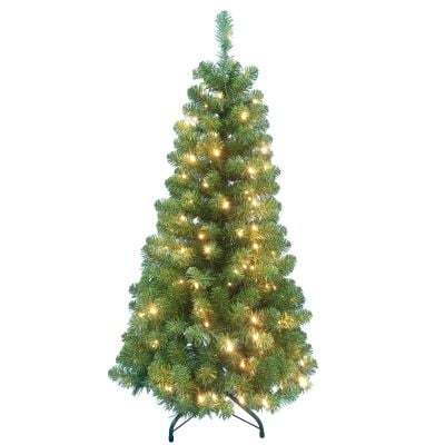 Brad artificial cu lumini, Alska, 120 cm