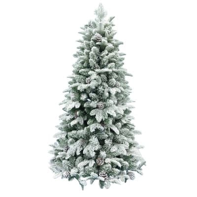 Brad artificial cu zapada si conuri, Alska, 150 cm