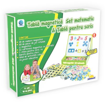 S00007927_001w 8680863041598 Joc educativ Smile Games, Set matematic cu tabla pentru scris, 98 piese