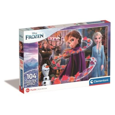 S00020162_001w 8005125201624 Puzzle cu sclipici Clementoni Disney Frozen 2, 104 piese