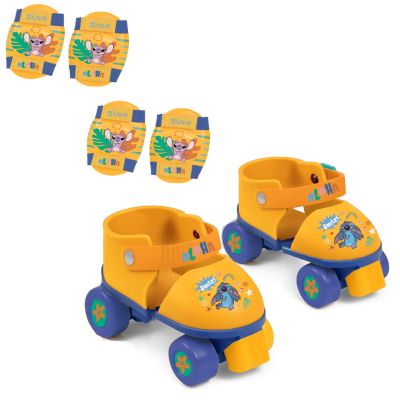Set patine cu rotile si protectii, Disney Stitch, Marime 22-29