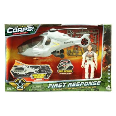 Set elicopter cu figurina, The Corps Universe, Lanard Toys