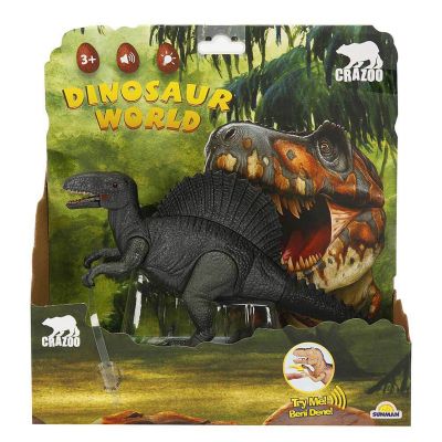S00036171_004w 2017052361711 Figurina dinozaur cu sunet si lumina, Crazoo, Negru