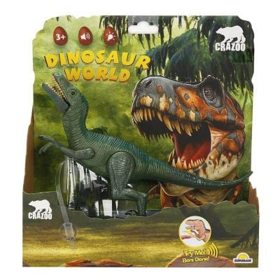 Figurina dinozaur cu sunet si lumina, Crazoo, Verde
