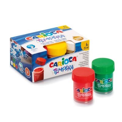 S00040422_001w 8003511404222 Set 6 culori acuarele, Carioca, Tempera, 25 ml