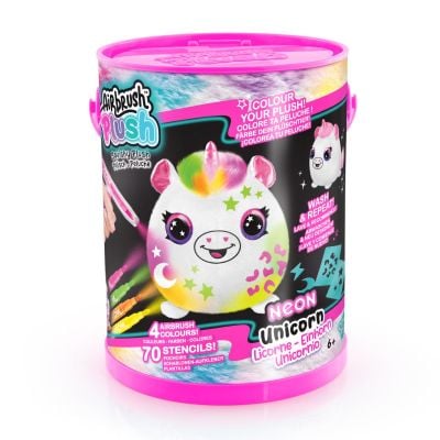 S00045523_004w 3555801455230 Jucarie de plus de colorat, Airbrush Plush, Neon, Unicorn, S2