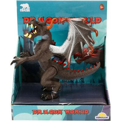 S00059121_002w  Figurina dragon, Crazoo, gri inchis