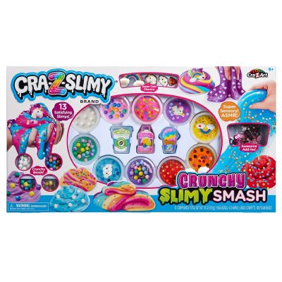Set creativ cu slime, Cra-Z-Art, Crunchy Slimy Smash, 12 culori