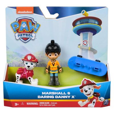 Set figurina si 2 animalute, Paw Patrol, Marshall si Daring Danny X, 20148171