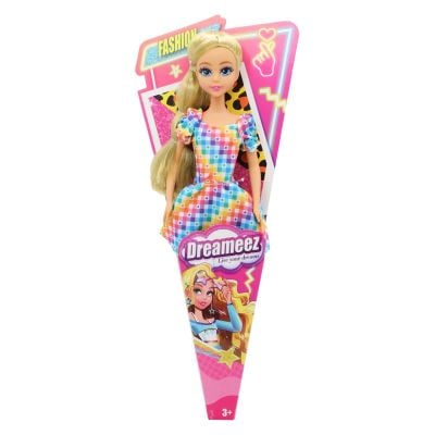 Papusa fashion cu par blond inchis, Dreameez, 33 cm