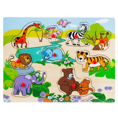S00130439_001w 8680863009628 Puzzle din lemn, Woody, Animale, 8, 9 piese