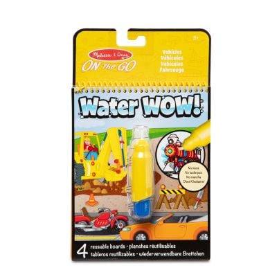 Set 4 planse de colorat cu apa, Melissa & Doug, Vehicule, 6074877
