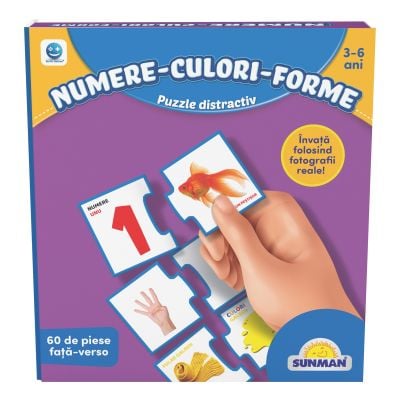 S01001444_001w 8680863041680 Puzzle Smile Games, Sa invatam numere, culori si forme, 60 piese