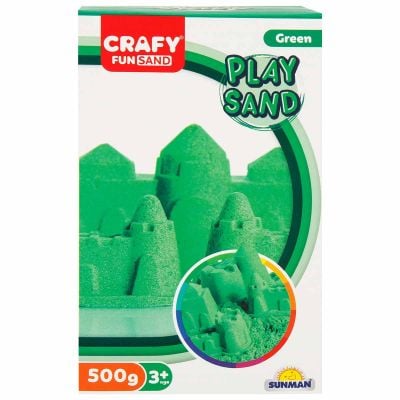 S01002237_001w 8680863022375 Nisip kinetic, Crafy, Play Sand, 500g, Verde