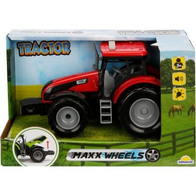 S01002680_002w 8680863026809 Tractor rosu cu lumini si sunete, Maxx Wheels, 18 cm