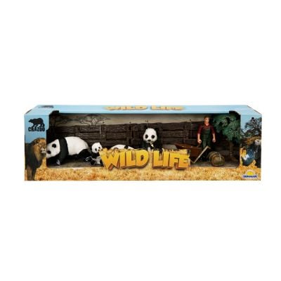 S01002692_002w 8680863026922 Set animale din jungla cu figurina, Crazoo, Panda