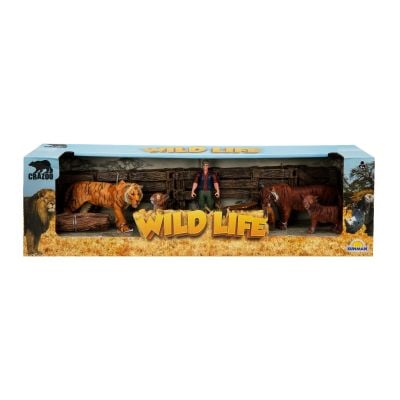 Set animale din jungla cu figurina, Crazoo, Tigru