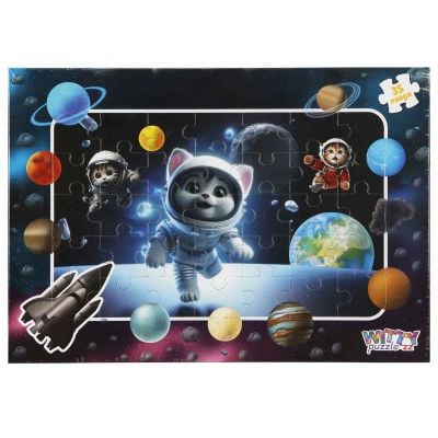 S01005433_001w 8680863054338 Puzzle Witty Puzzlezz, Pisica astronaut, 35 piese